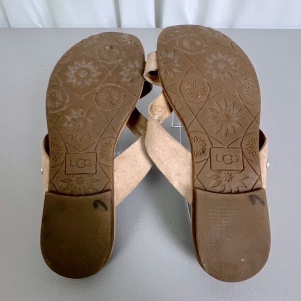 UGG WOMENS SANDALS TAN SIZE 6 - Picture 7 of 9